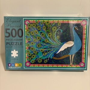 Elegant Peacock Jigsaw Puzzle 500 Piece  New Sealed